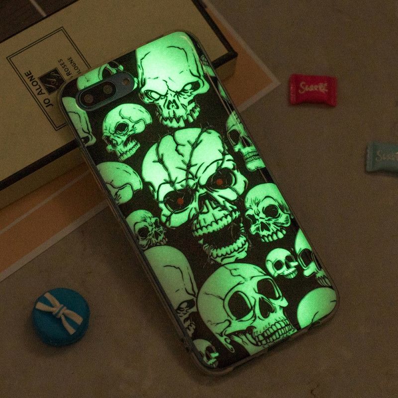 Etui Honor 10 Uwaga Fluorescencyjne Czaszki Etui Ochronne