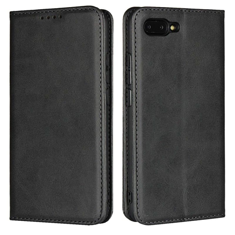 Flip Kotelot Honor 10 Czerwony Czarny Efekt Skóry