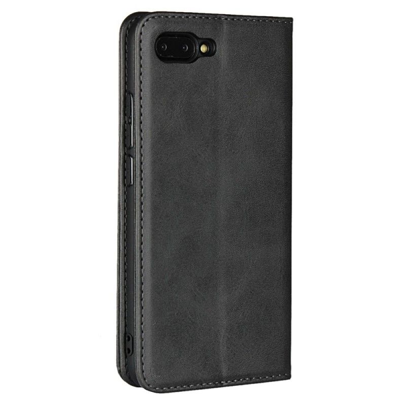Flip Kotelot Honor 10 Czerwony Czarny Efekt Skóry
