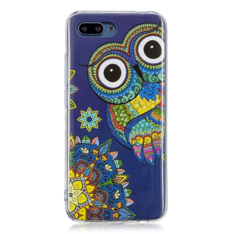 Futerały Honor 10 Etui na Telefon Fluorescencyjna Sowa Mandala