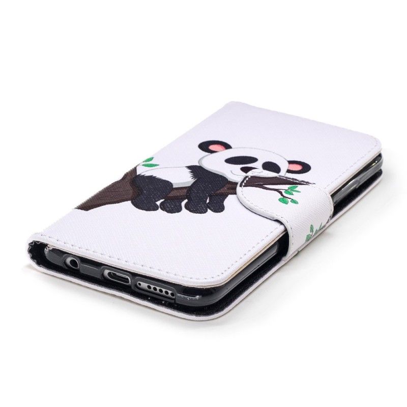 Skórzany Futerał Honor 10 Etui na Telefon Leniwa Panda