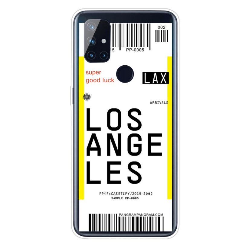 Etui OnePlus Nord N100 Karta Pokładowa Do Los Angeles Etui Ochronne