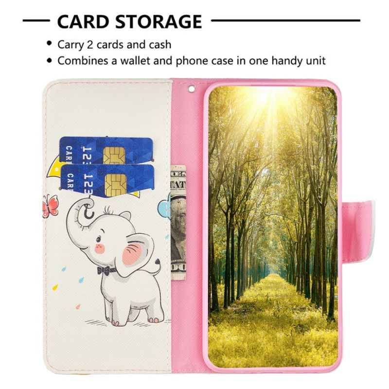 Etui Folio Xiaomi Redmi Note 13 Pro Plus 5g Parasol I Słoń Etui Ochronne