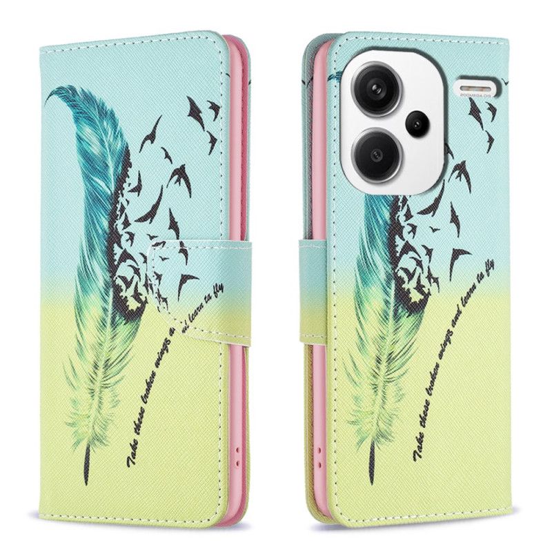 Obudowa Xiaomi Redmi Note 13 Pro Plus 5g Etui Na Telefon Pióro I Ptaki