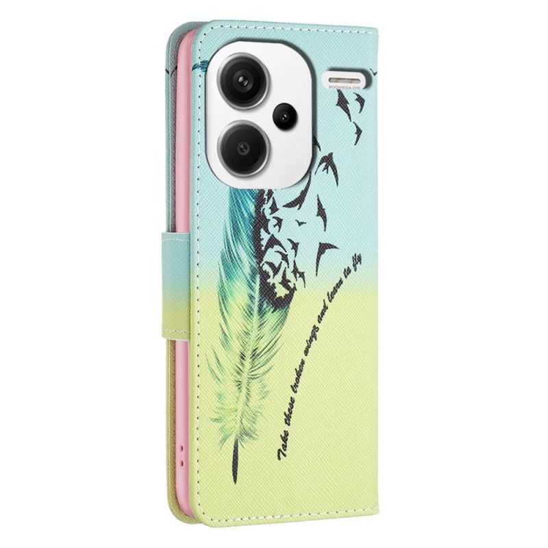 Obudowa Xiaomi Redmi Note 13 Pro Plus 5g Etui Na Telefon Pióro I Ptaki