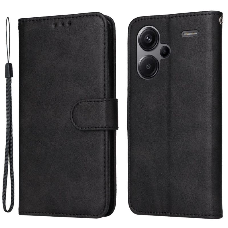 Skórzany Futerał Xiaomi Redmi Note 13 Pro Plus 5g Etui Na Telefon Klasyczny Z Paskiem