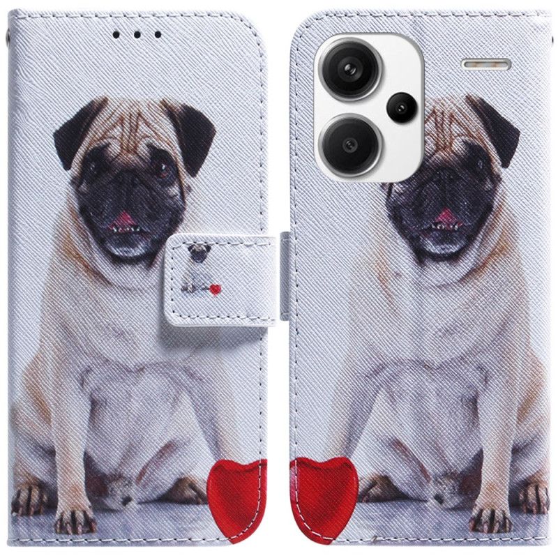 Skórzany Futerał Xiaomi Redmi Note 13 Pro Plus 5g Etui Na Telefon Mops