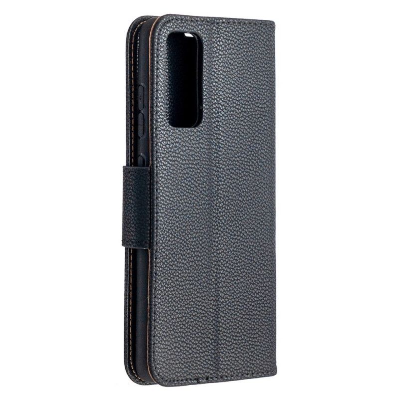 Etui Folio Samsung Galaxy S20 FE Szary Czarny Liczi Ukośna Klapka Etui Ochronne