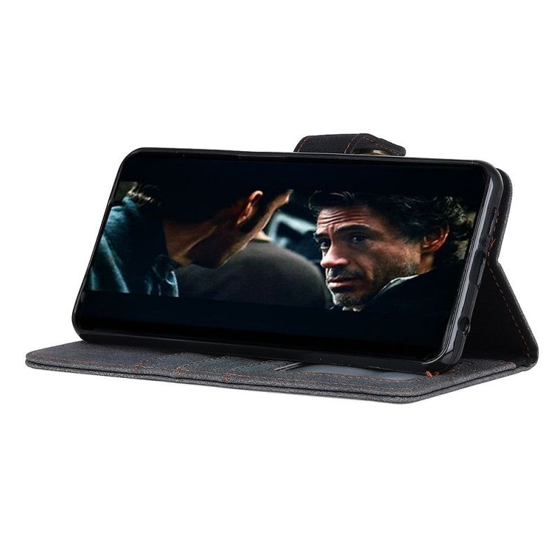 Skórzany Futerał Samsung Galaxy S20 FE Żółty Czarny Etui na Telefon Dwoina Ze Sztucznej Skóry Khazneh W Stylu Retro