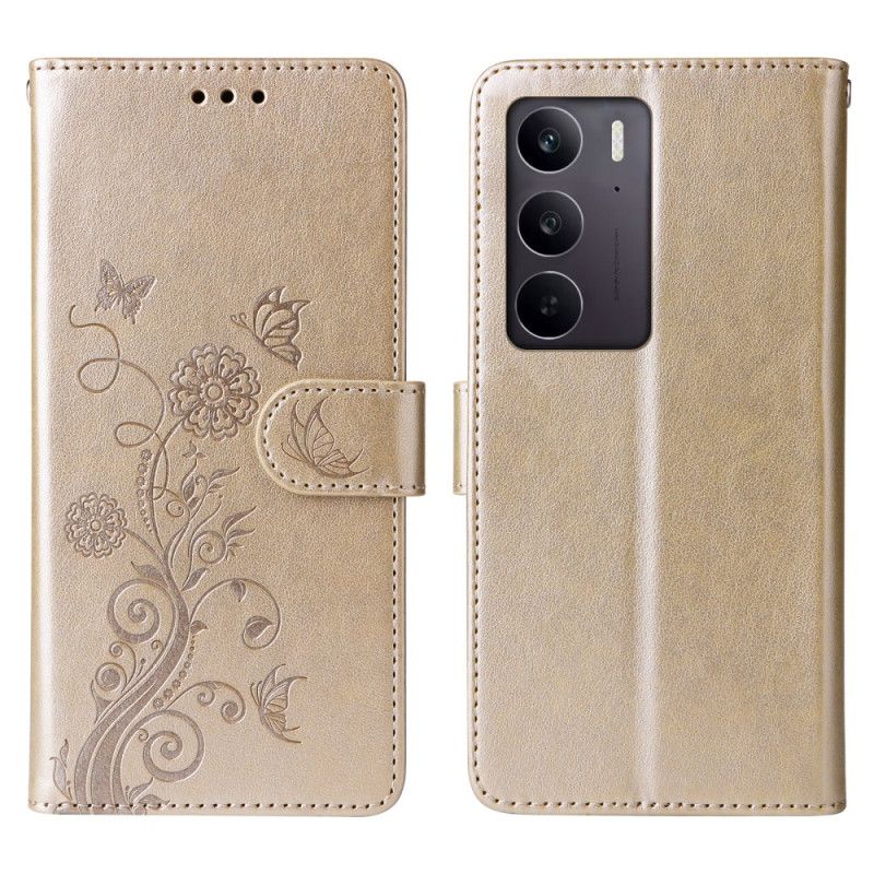 Etui Folio Realme C71 Motyle I Kwiaty