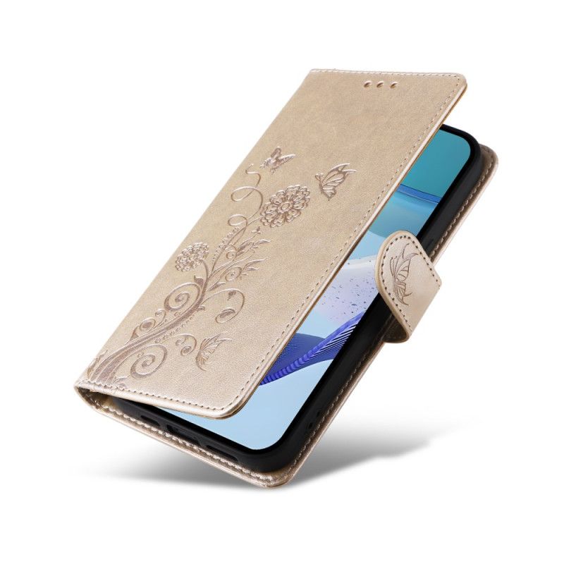 Etui Folio Realme C71 Motyle I Kwiaty