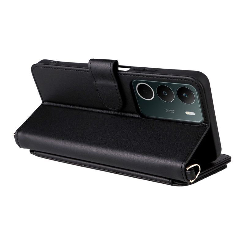 Etui Folio Realme C71 Pikowane Z Paskiem Na Ramię I Nadgarstek Etui Ochronne