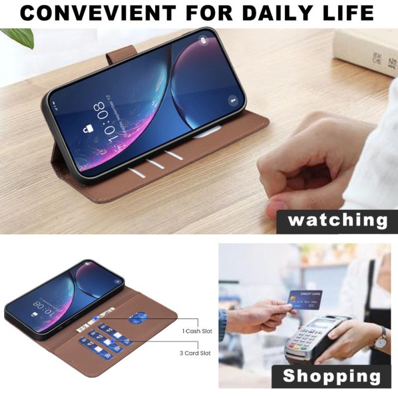 Skórzany Futerał Realme C71 Etui Na Telefon Linie Binfen Color