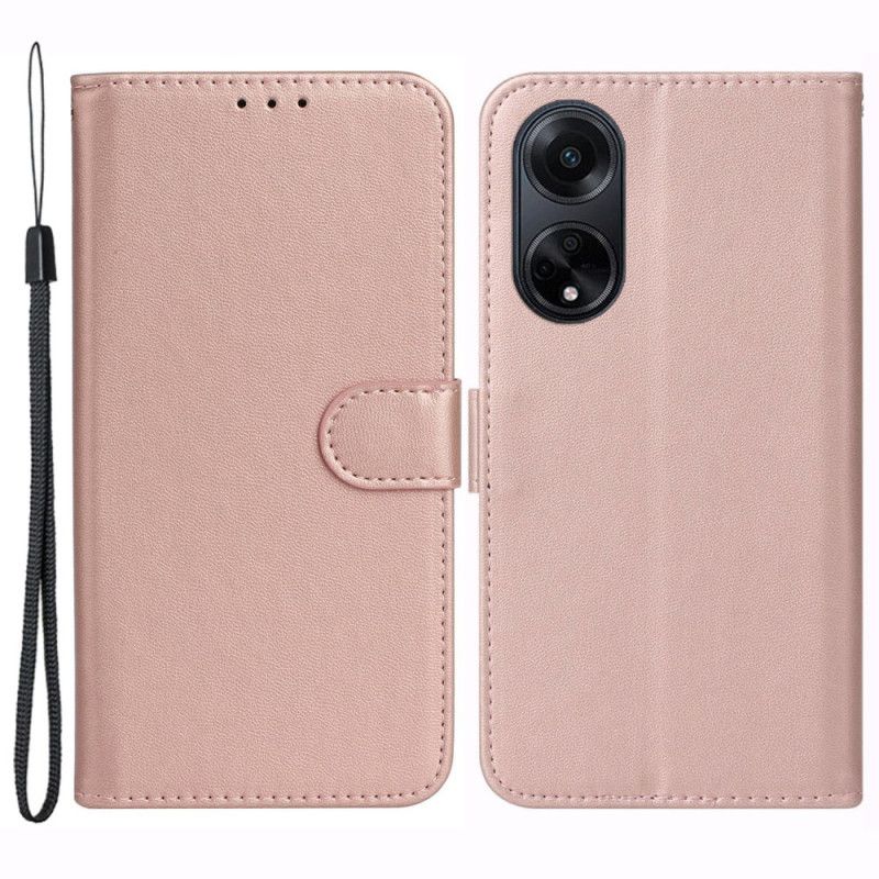 Obudowa Oppo A98 5g Etui Na Telefon Efekt Skóry Z Paskiem