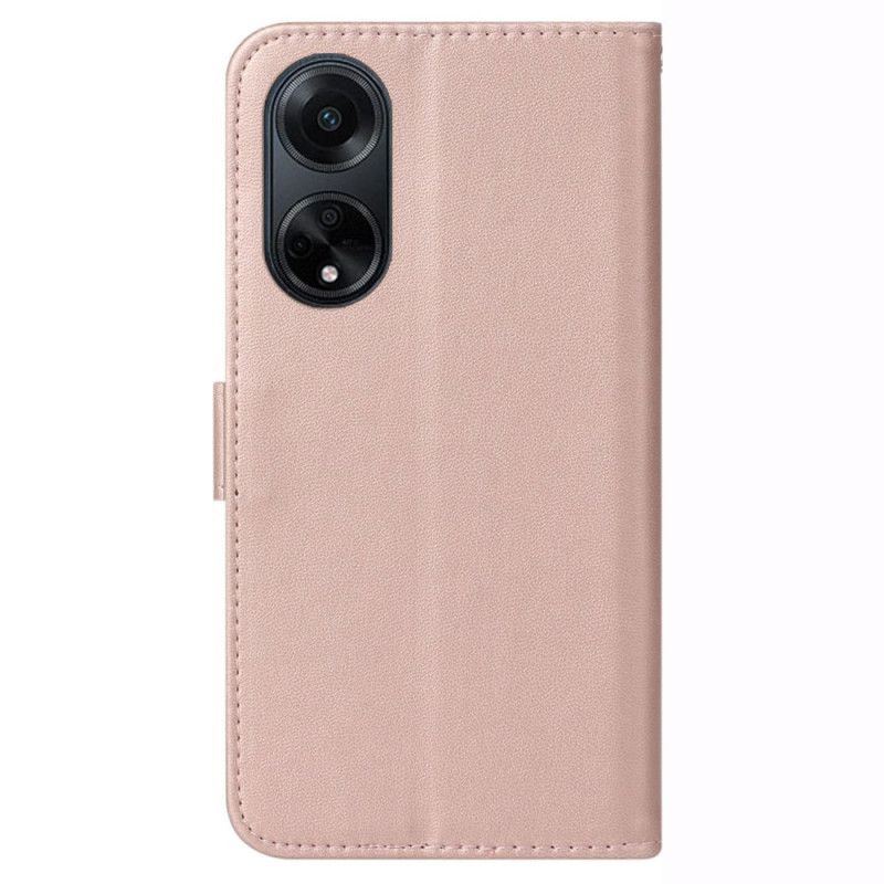 Obudowa Oppo A98 5g Etui Na Telefon Efekt Skóry Z Paskiem