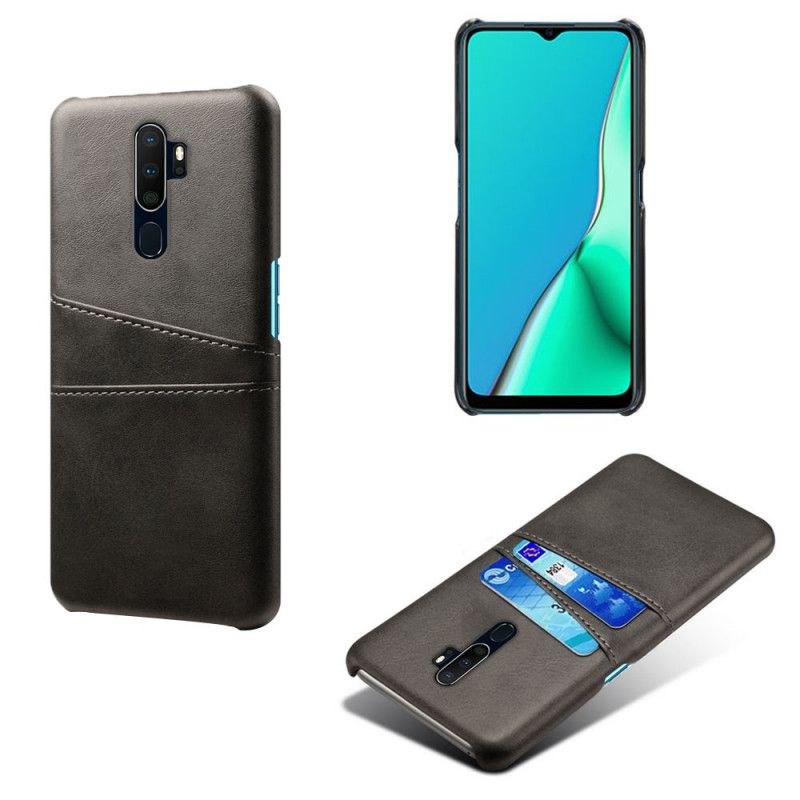 Futerały Oppo A9 2020 Turkusowy Czarny Etui na Telefon Posiadacz Karty