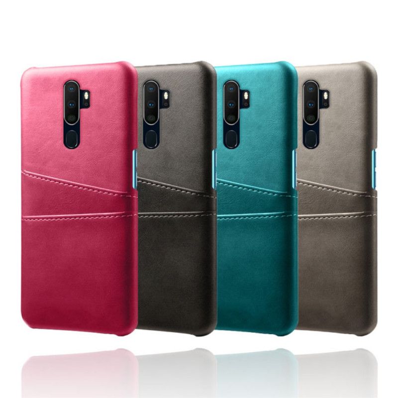 Futerały Oppo A9 2020 Turkusowy Czarny Etui na Telefon Posiadacz Karty