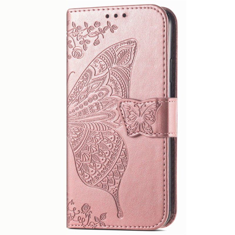 Etui Folio do Vivo Y16 Barokowy Motyl