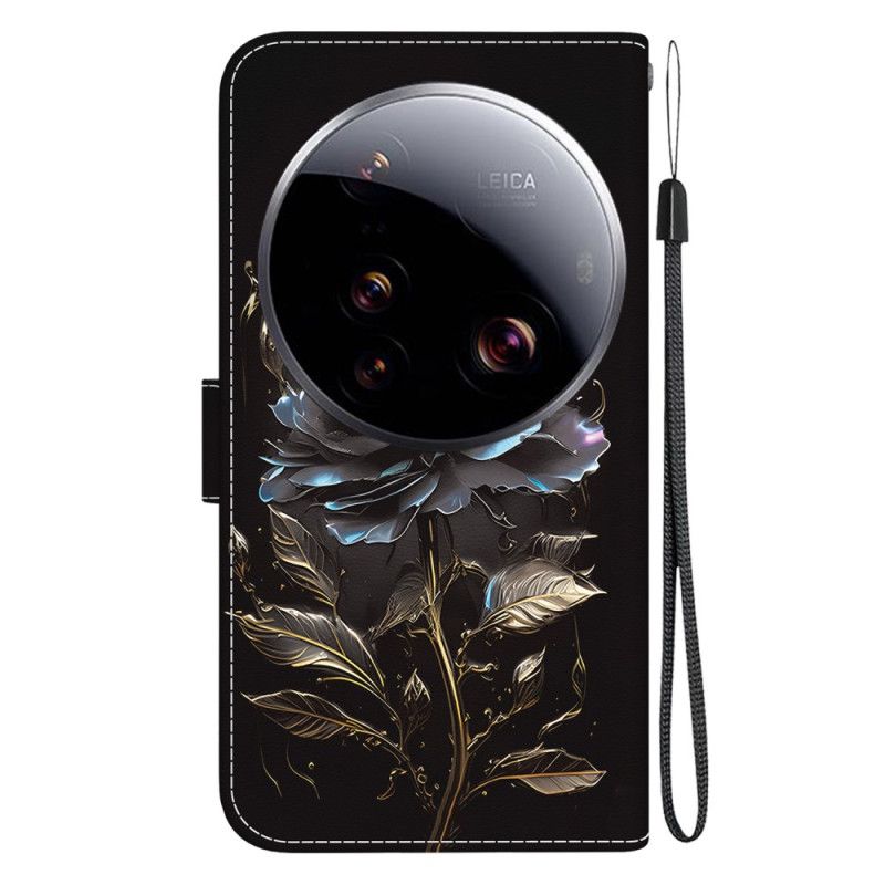 Etui Folio Do Xiaomi 15 Ultra CZarna Róża