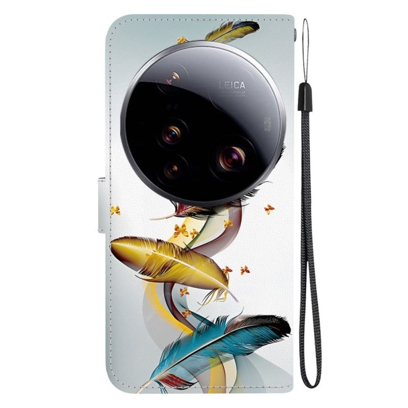 Etui Folio Do Xiaomi 15 Ultra Kolorowe Pióra