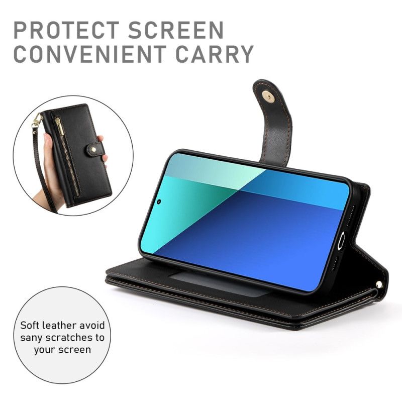 Etui Folio Do Xiaomi 15 Ultra Portfel Z Paskiem I Paskiem Na Ramię