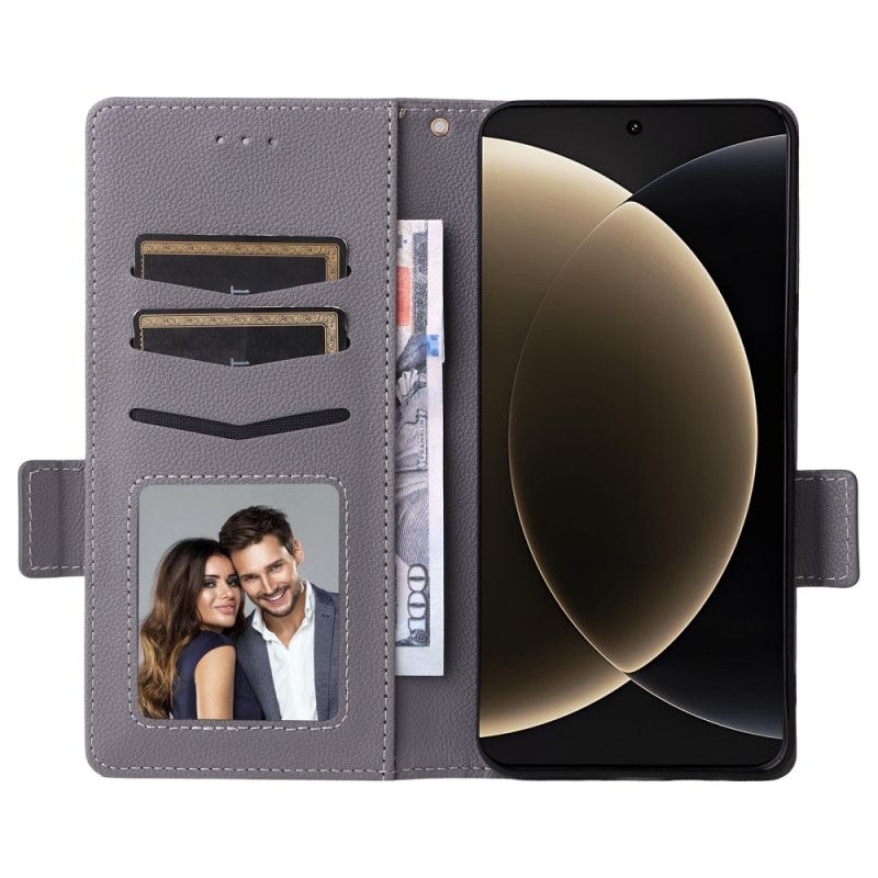 Etui Folio Do Xiaomi 15 Ultra Teksturowany Wzór Paska