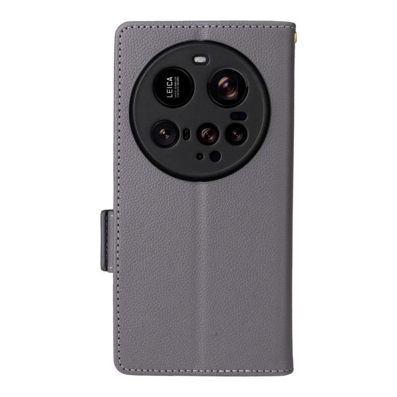 Etui Folio Do Xiaomi 15 Ultra Teksturowany Wzór Paska