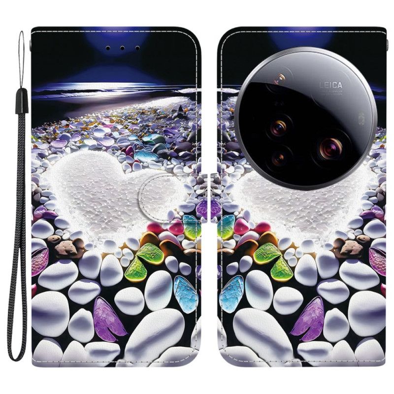 Etui Folio Xiaomi 15 Ultra Białe Serce