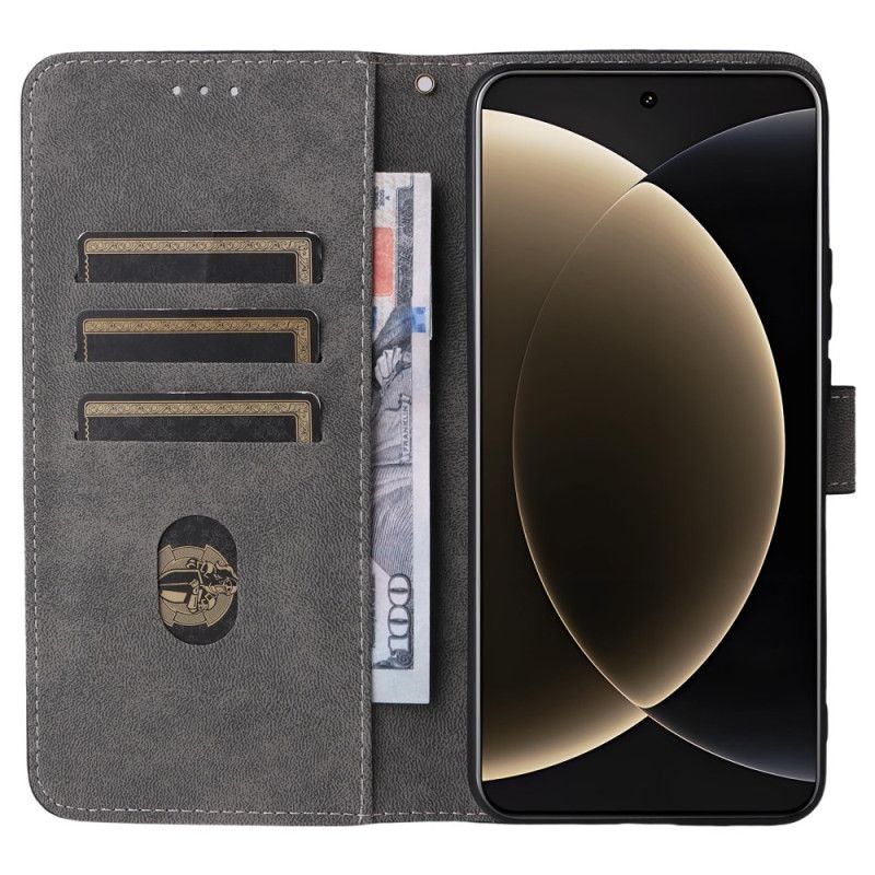 Etui Folio Xiaomi 15 Ultra Efekt Zamszu Z Blokadą Rfid Etui Ochronne