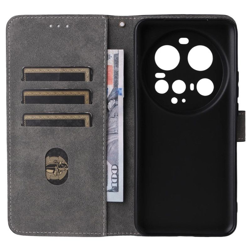 Etui Folio Xiaomi 15 Ultra Efekt Zamszu Z Blokadą Rfid Etui Ochronne