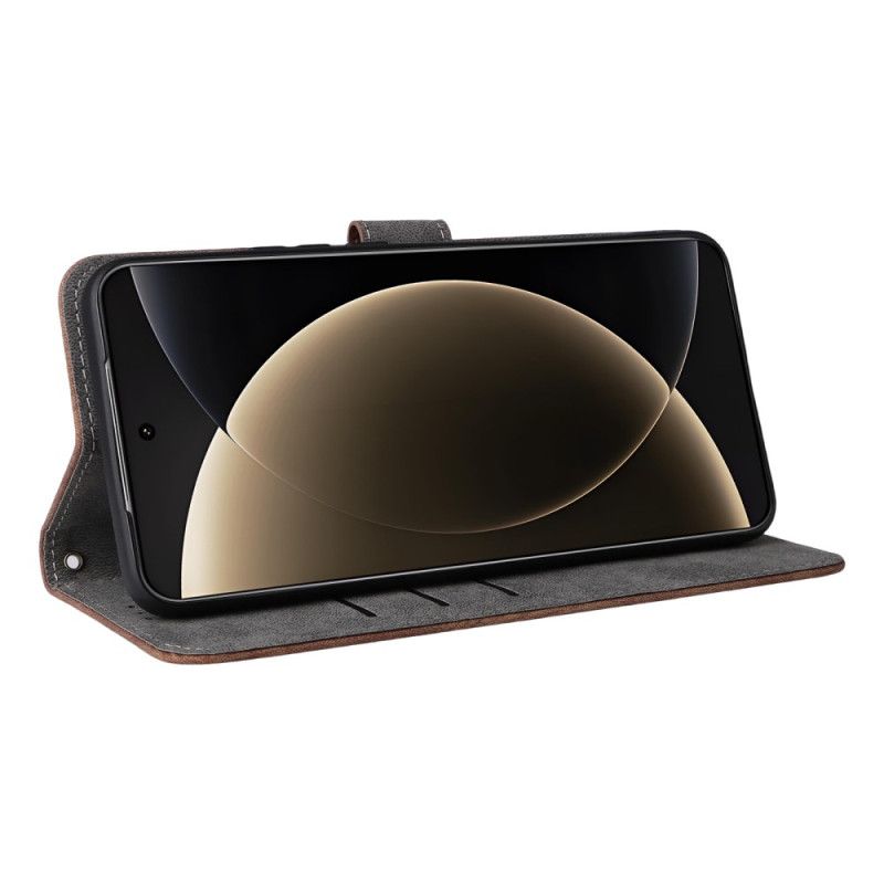 Etui Folio Xiaomi 15 Ultra Efekt Zamszu Z Blokadą Rfid Etui Ochronne