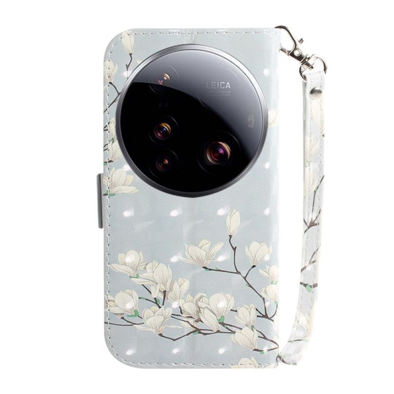 Etui Folio Xiaomi 15 Ultra Magnolie Ze Smyczką