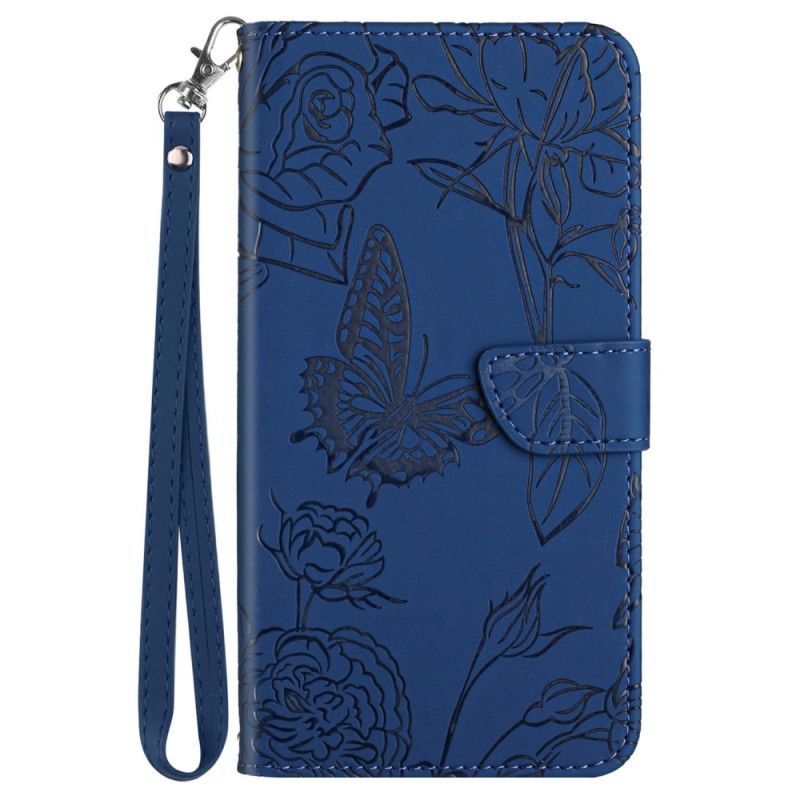 Etui Folio Xiaomi 15 Ultra Pasek Z Nadrukiem Motyla Etui Ochronne
