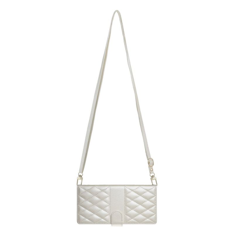 Etui Folio Xiaomi 15 Ultra Pikowany Z Paskiem I Paskiem Na Ramię