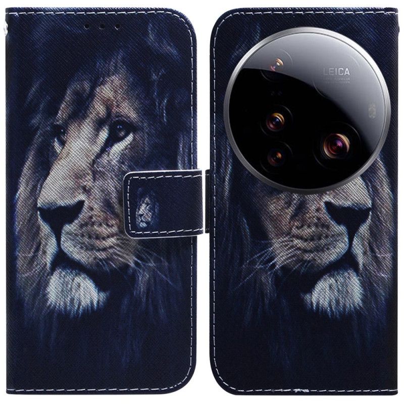 Etui Folio Xiaomi 15 Ultra Śniący Lew