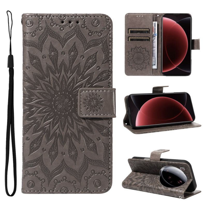 Etui Folio Xiaomi 15 Ultra Wzór Słonecznika Etui Ochronne