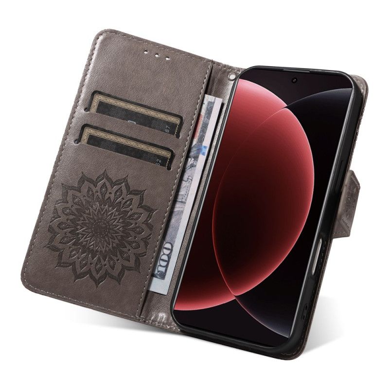 Etui Folio Xiaomi 15 Ultra Wzór Słonecznika Etui Ochronne