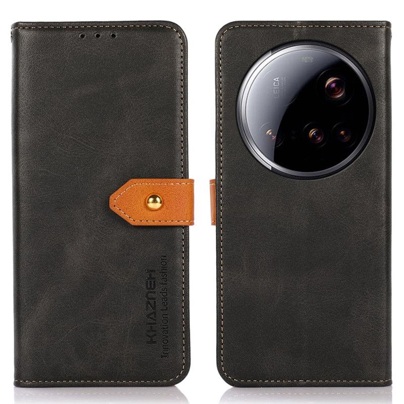 Etui Folio Xiaomi 15 Ultra Złote Zapięcie Etui Ochronne