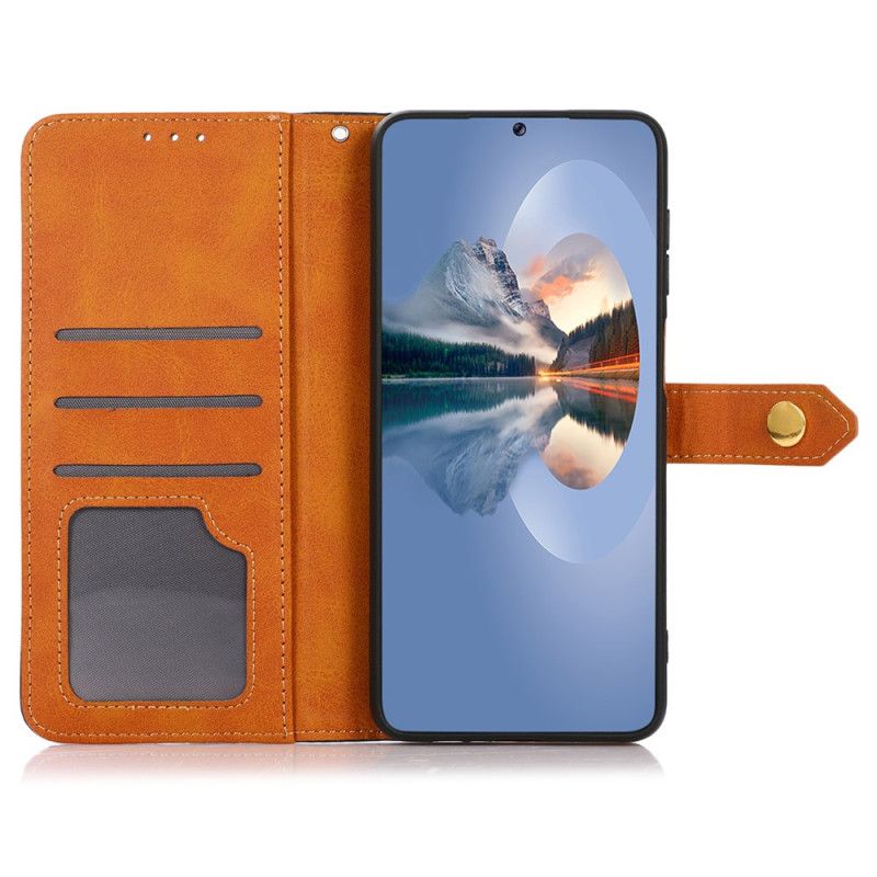 Etui Folio Xiaomi 15 Ultra Złote Zapięcie Etui Ochronne
