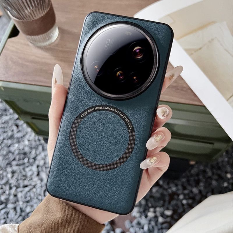 Etui Xiaomi 15 Ultra Kompatybilny Z Magsafe Leather Effect Etui Ochronne