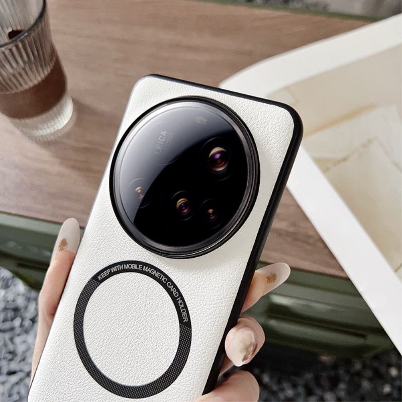 Etui Xiaomi 15 Ultra Kompatybilny Z Magsafe Leather Effect Etui Ochronne