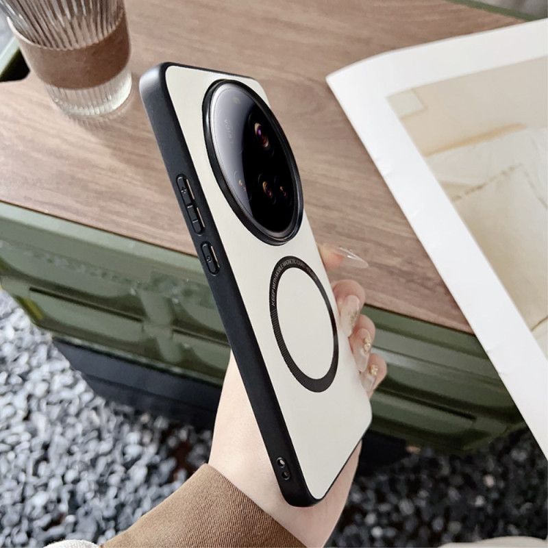 Etui Xiaomi 15 Ultra Kompatybilny Z Magsafe Leather Effect Etui Ochronne