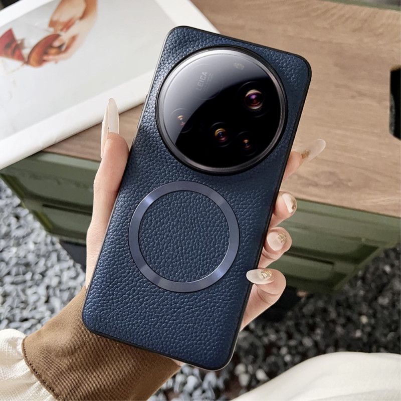 Etui Xiaomi 15 Ultra Kompatybilny Z Magsafe Lychee Leather Effect