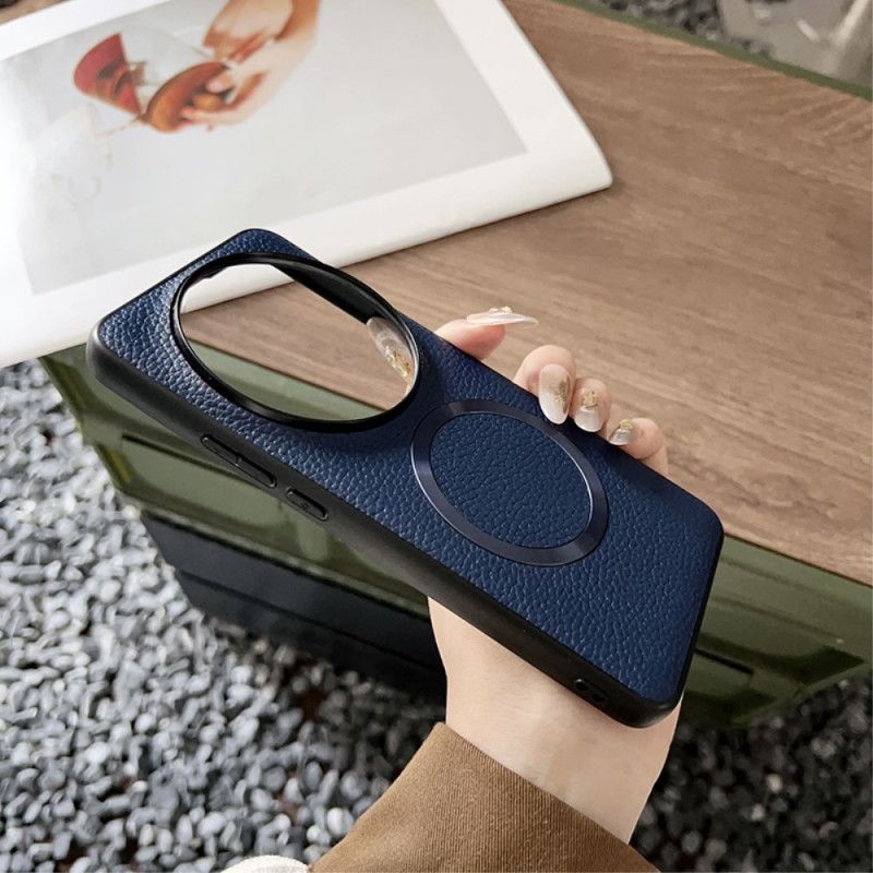 Etui Xiaomi 15 Ultra Kompatybilny Z Magsafe Lychee Leather Effect