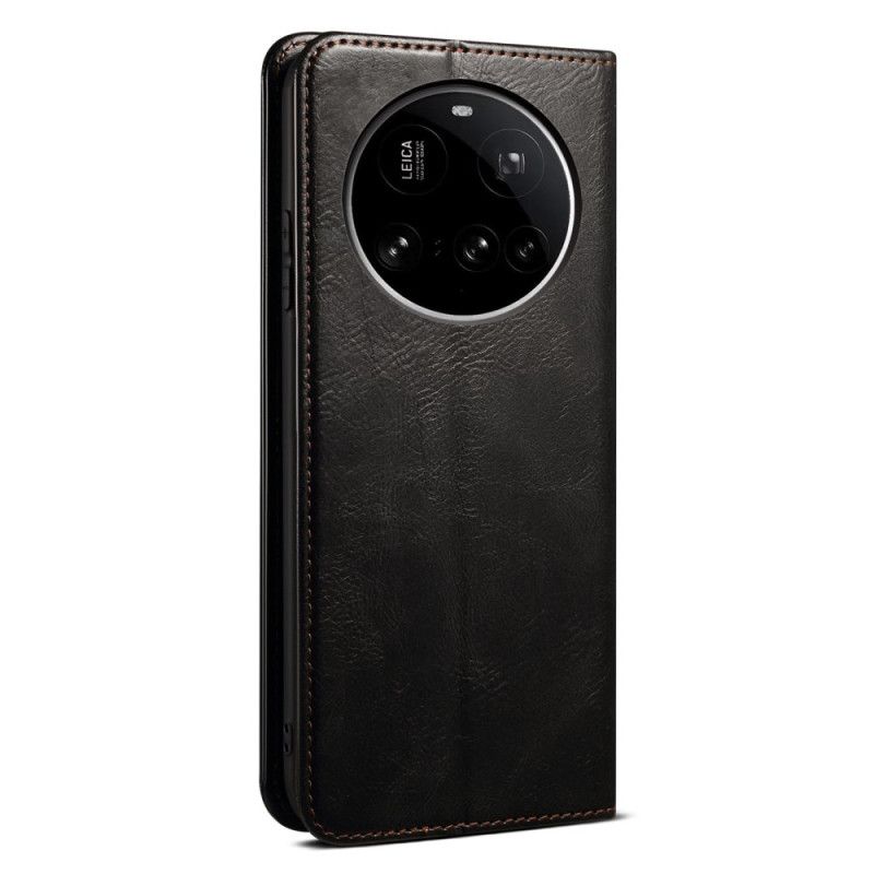 Flip Kotelot Do Xiaomi 15 Ultra Woskowana Skóra Ekologiczna