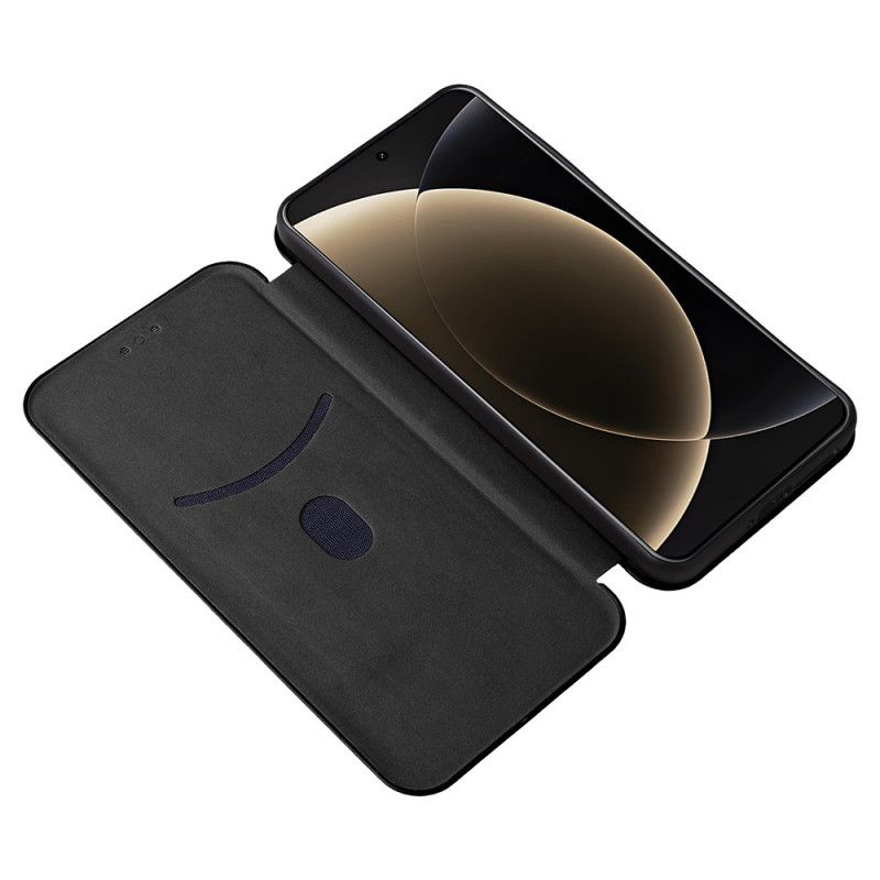 Flip Kotelot Xiaomi 15 Ultra Szczotkowane Włókno Węglowe Etui Ochronne