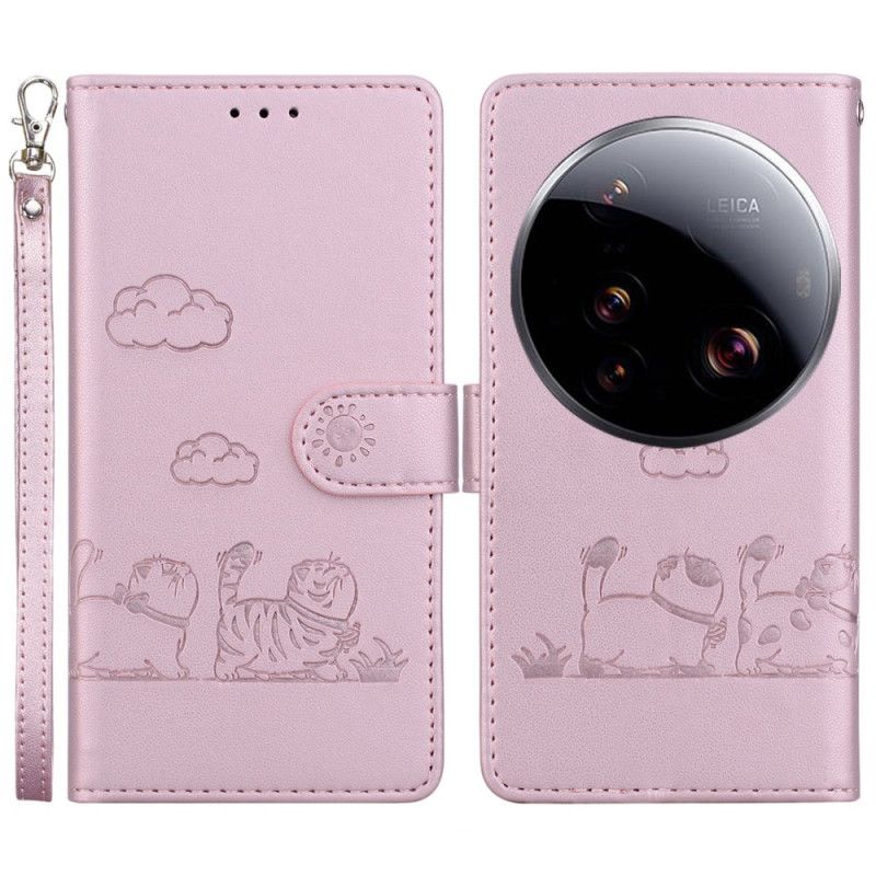 Obudowa Xiaomi 15 Ultra Etui Na Telefon Blokada Rfid I Wzór Kotka