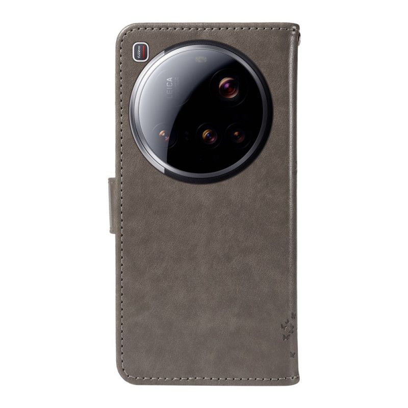 Skórzany Futerał Xiaomi 15 Ultra Etui Na Telefon Drzewko Dla Kota