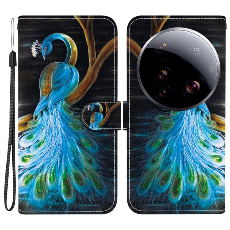 Skórzany Futerał Xiaomi 15 Ultra Etui Na Telefon Paw