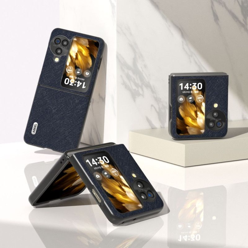 Etui Folio Oppo Find N3 Flip Tekstura Krzyżowa Abeel